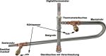 (Bild für) Edelstahl-Leistungskühler, 85 cm Kühllänge, für die Destillation von Ätherischen Ölen