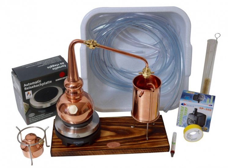 "CopperGarden®" Whiskydestille 0,5L Supreme electric und Pumpenset - zum Schließen ins Bild klicken